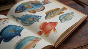书中多彩鱼类插画展示