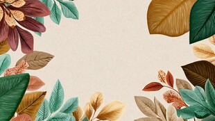 多彩叶片装饰背景图