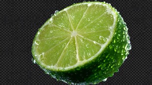青柠切片 水珠晶莹剔透