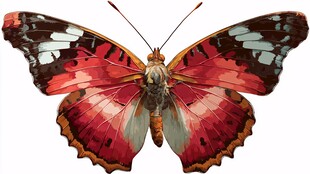 艳丽多彩蝴蝶特写