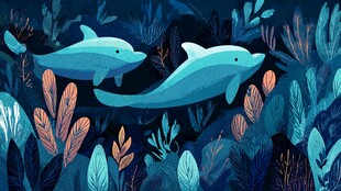 海底双海豚的奇幻世界