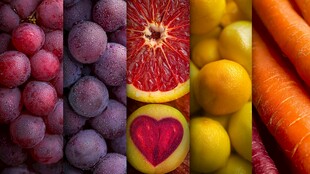 多彩新鲜果蔬拼图