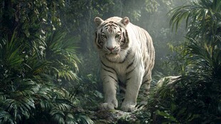 丛林中的白色猛虎