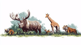 草原上的多样野生动物