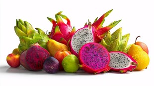 多彩缤纷的新鲜水果组合