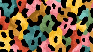 多彩豹纹图案纹理背景