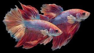 双尾暹罗斗鱼的绚丽之姿