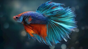 色彩绚丽的暹罗斗鱼