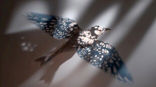 灵动飞鸟展翅瞬间