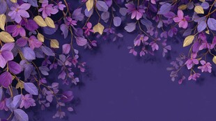 紫色花卉装饰背景图