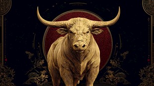 金色雄牛彰显威严气势