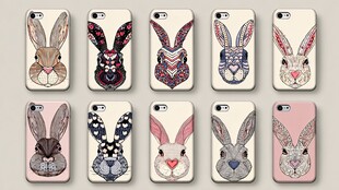 可爱兔子图案手机壳集合