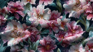 粉色花卉图案精美壁纸