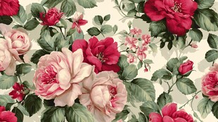 复古花卉图案壁纸