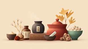 传统中药器具与药材展示