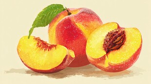 鲜嫩多汁的美味桃子