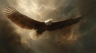 翱翔天际的白头鹰