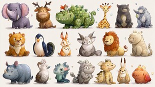 可爱卡通动物大集合