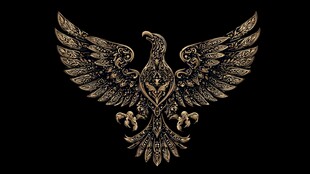 金色展翅雄鹰精美图案