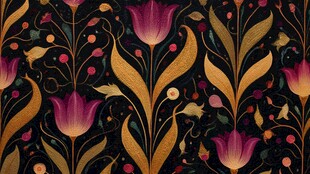 复古花卉图案装饰艺术风格