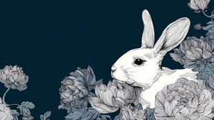 兔子隐于繁花间