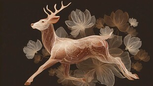 梦幻奔鹿伴繁花