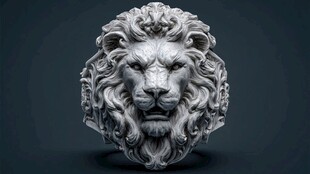 威严石狮子雕塑