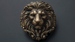 青铜雄狮浮雕 精致工艺