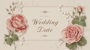 浪漫婚礼日期装饰图