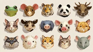 动物头像集合