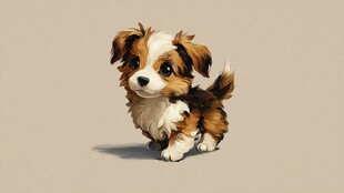 可爱萌趣小奶狗