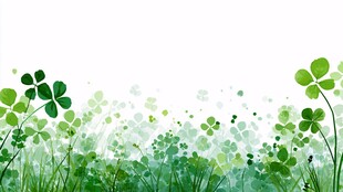 清新四叶草背景图