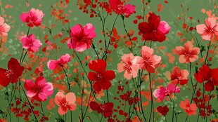 缤纷花海绽放春日浪漫