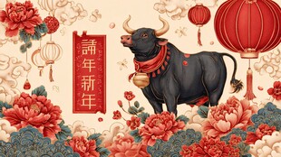 牛年贺岁图
