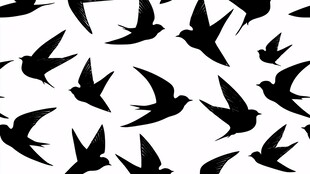 群燕剪影图案