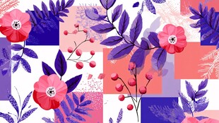 花卉几何图案背景设计