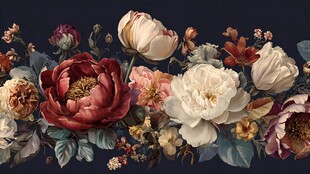 复古风花卉图案精美装饰