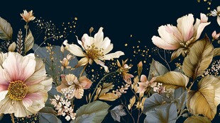 复古风花卉图案背景设计