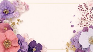 浪漫花卉边框背景图