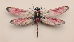 彩翼蜻蜓 精致的自然精灵