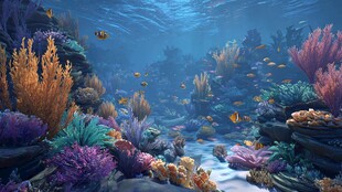 梦幻海底珊瑚与游鱼世界