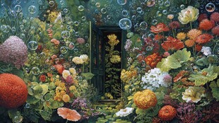 梦幻花卉中的神秘之门