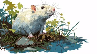 草丛中的小白鼠