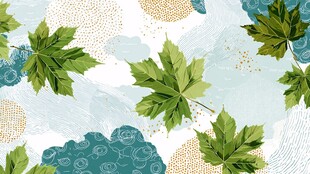 清新树叶图案背景设计