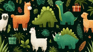 动物植物大集合卡通插画