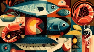 缤纷海洋生物插画盛宴