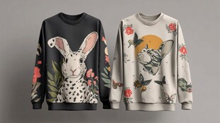 个性印花卫衣 两款时尚款型