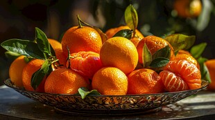 盘中鲜橘 果香四溢