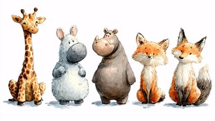 可爱动物们的欢乐聚会