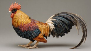 五彩斑斓大公鸡